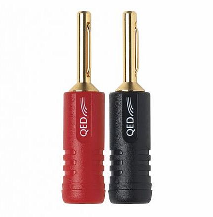 QED QED SCREWLOC ABS 4 mm - 4 Stück----2 Rote und 2 Schwarze