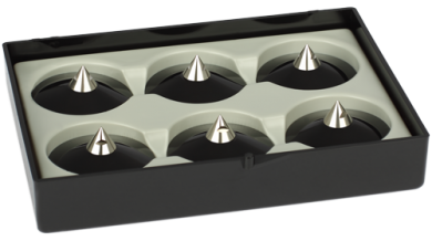 Audio Selection 6er Set Spike klein Schwarz