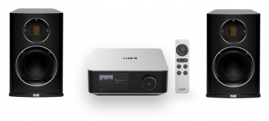 WiiM Amp Ultra, Silber + Elac BS 243.4, schwarz 