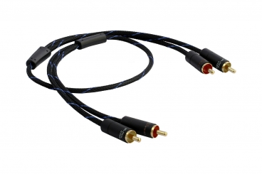 Black Connect CINCH Stereo Slim 0,5m